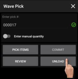 Unload Wave Pick