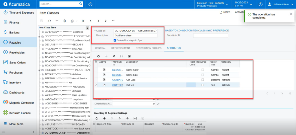 Acumatica create a simple stock item