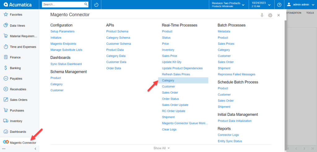 Category in the Real-Time Process