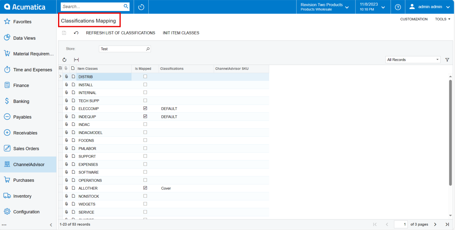 Classification Mappings | Kensium Products Documentation