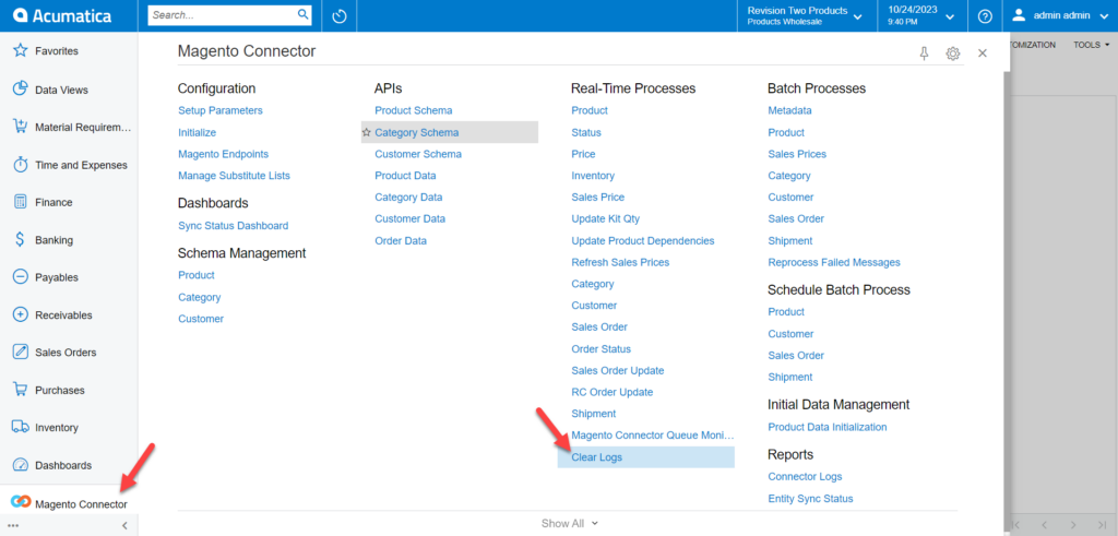 Clear Logs in the Real-Time Processes