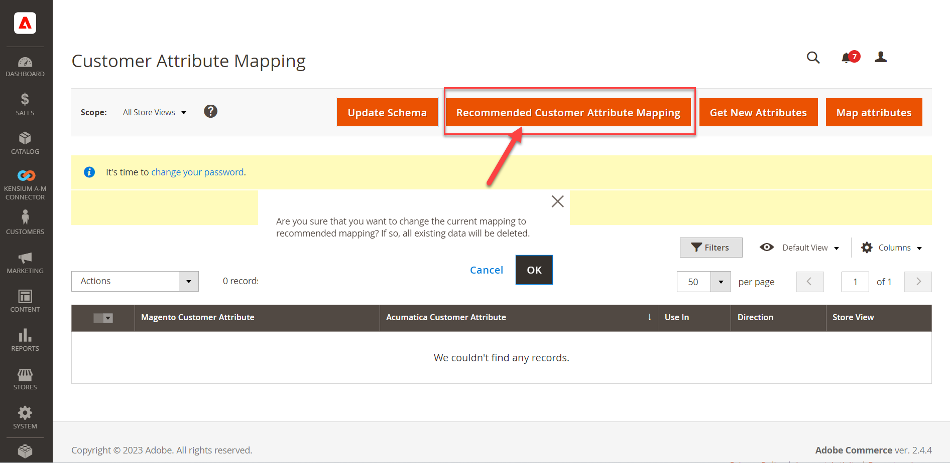 Customer Mapping | Kensium Products Documentation