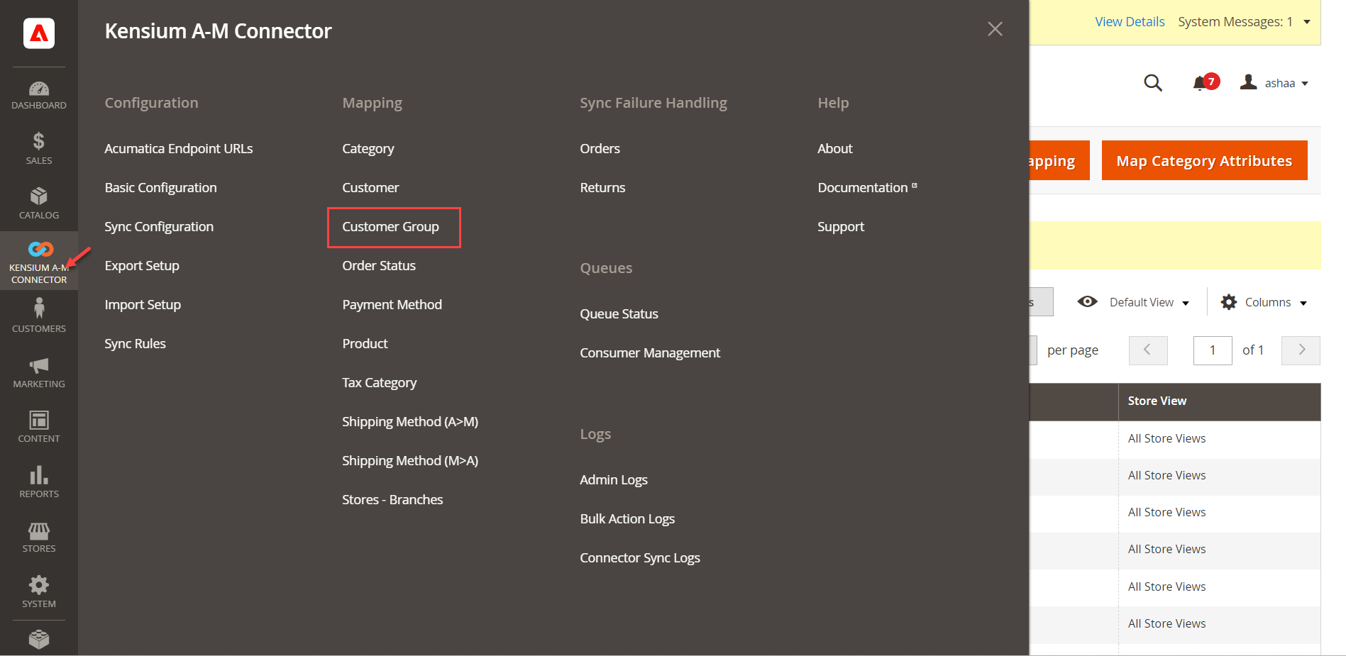 Mapping Customer Groups | Kensium Products Documentation