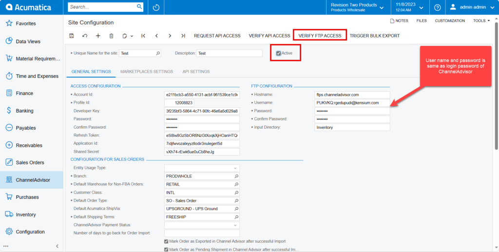 FTP Configuration