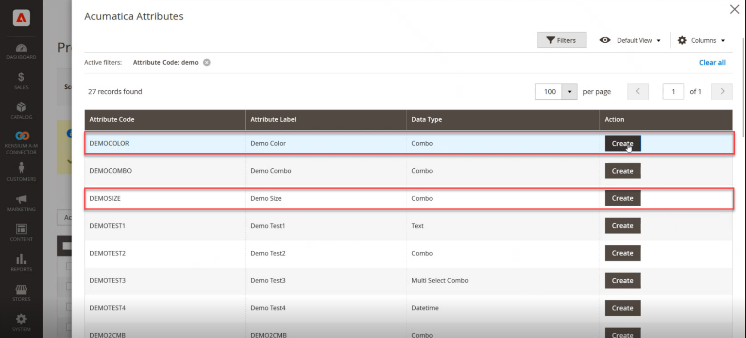 Attributes in Product Schema | Kensium Products Documentation