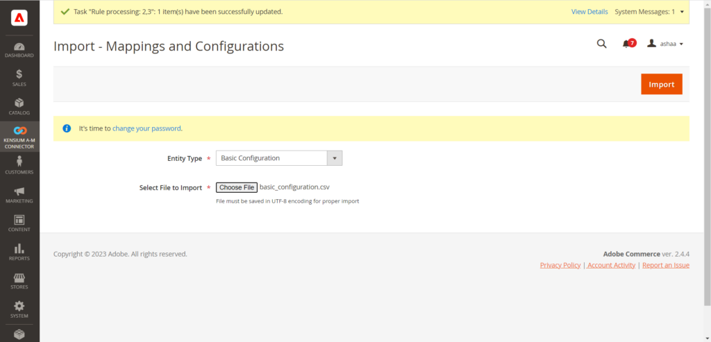 Import Routine – Mappings and Configuration