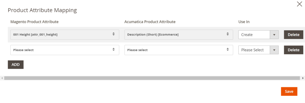 Map Products Attribute from the pop-up