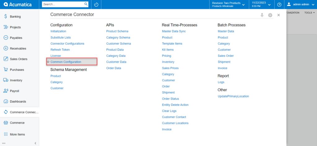 Option for Common Configuration