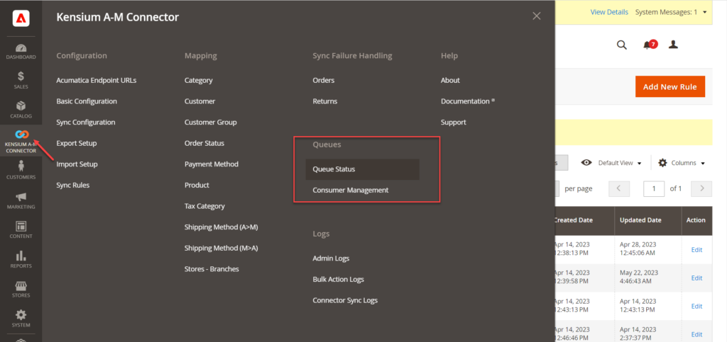 Option for Queue Status and Consumer Management