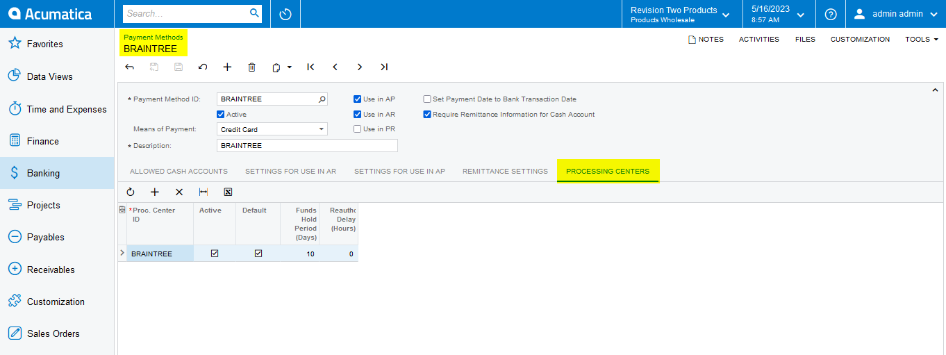Setup Payment Method | Kensium Products Documentation