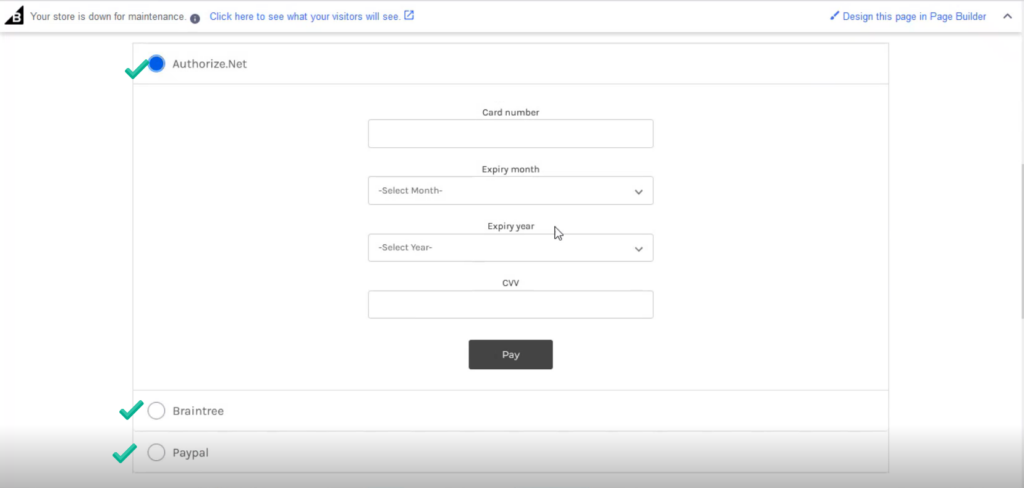 Payment methods in Invoice Payments