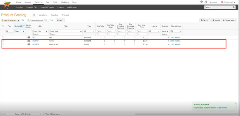 Product Sync in Channel Advisor Connector