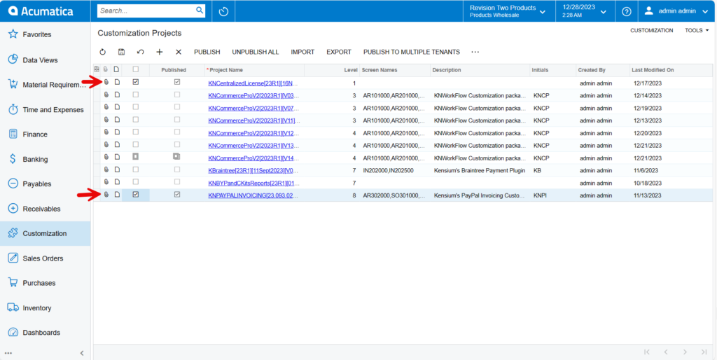 Published Package and License