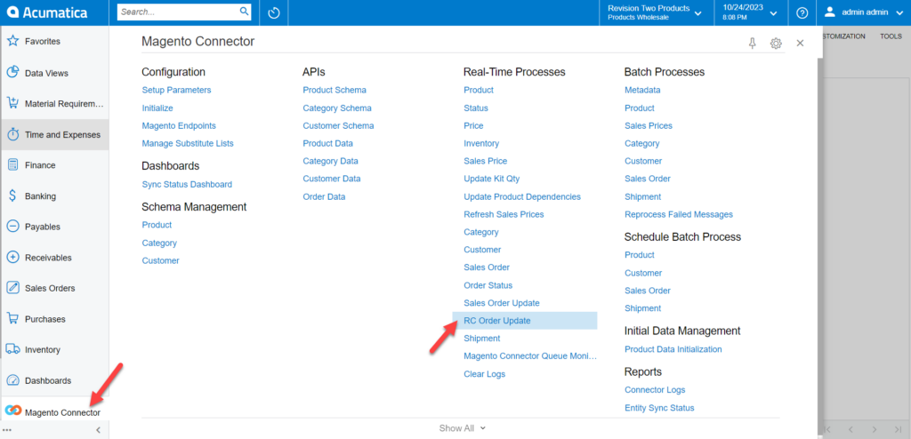 RC Order Update in Real-Time Processes