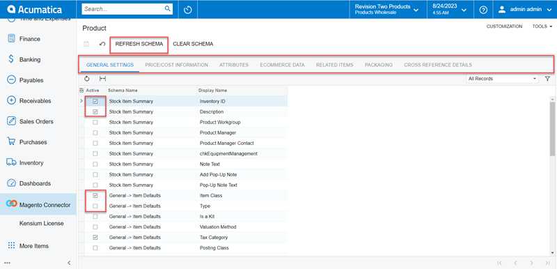 Refresh Schema before toggling on and off schema for sync