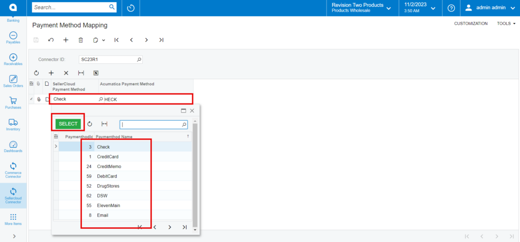 Search Payment Method