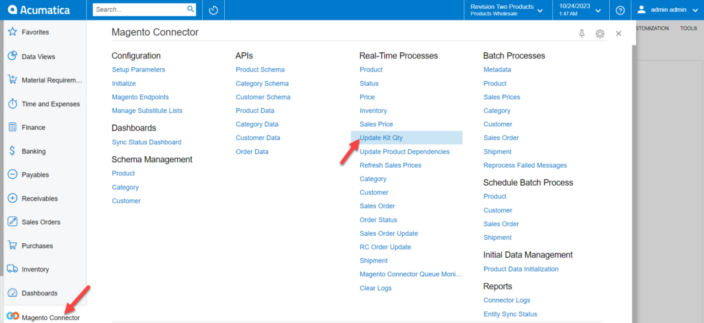 Update Kit Qty in the Real-Time Process