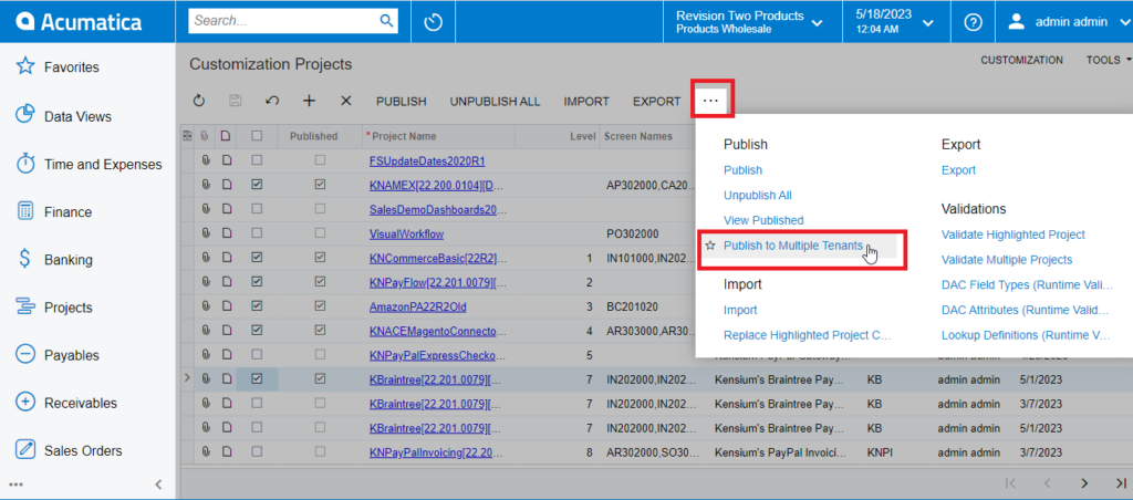 Publish to Multiple Tenants