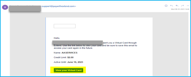 View your virtual card