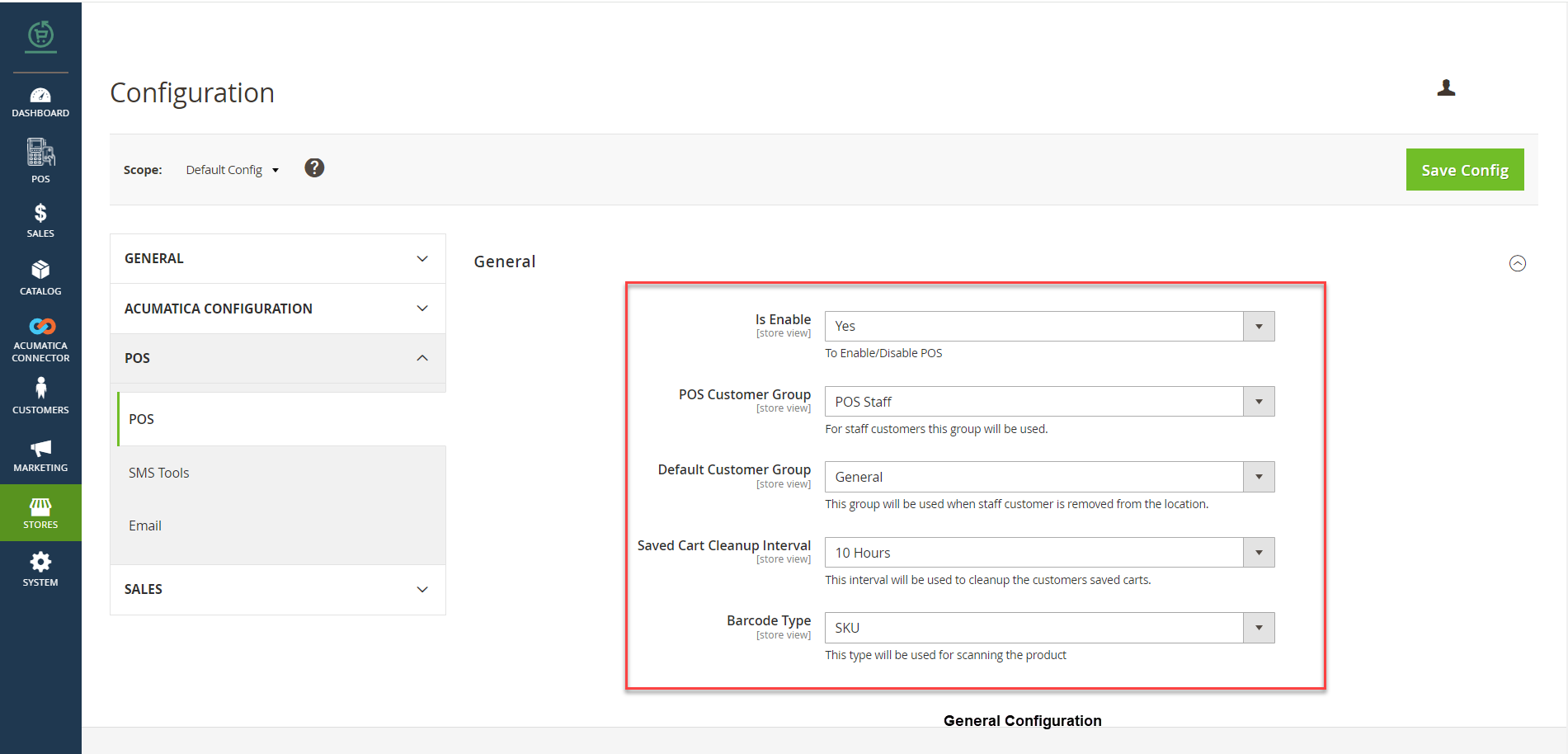 General Configuration in POS