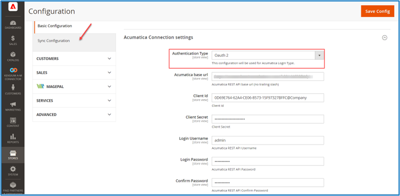 Select the Authentication type as Oauth 2 from the drop-down menu