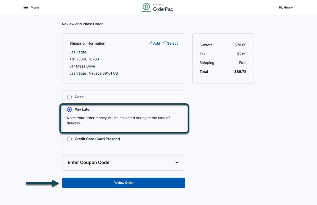 Select Payment Method