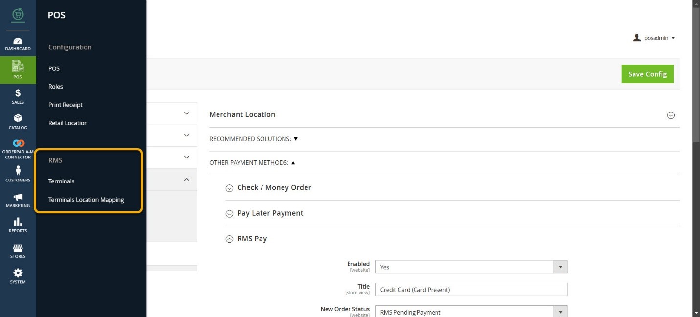 RMS in Kensium POS